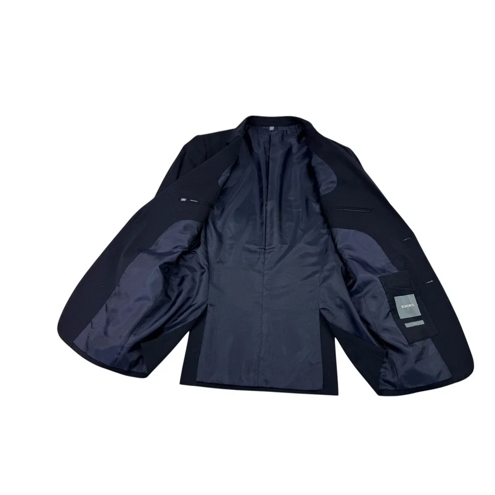 BONOBOS Slim Fit Navy Wool Blend Blazer Sport Coat Jacket‎ Men's Size 38R